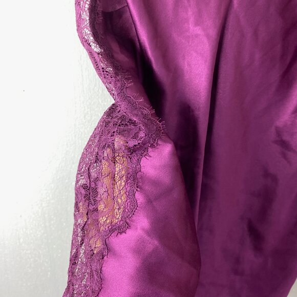 Victoria's Secret Burgundy Lace Tank Top Size Small - Picture 4 of 10